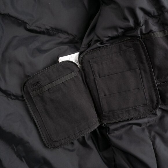 WOOLRICH Onyx charcoal grey heavy wool blend parka length winter jacket size L - Picture 7 of 14